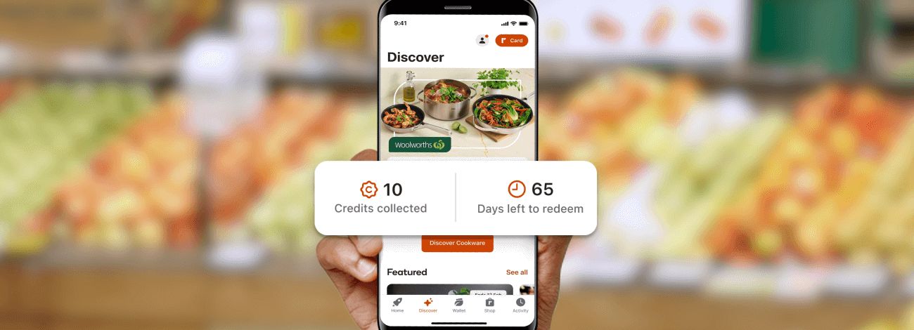 Everyday Rewards App showing Credits collected and days left in the promotion