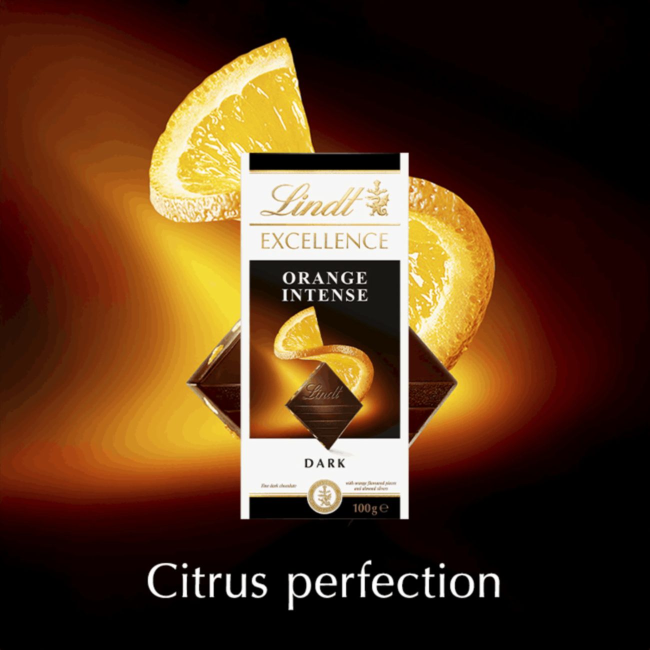 Lindt Excellence Orange Intense Dark Chocolate 100g. Citrus perfection