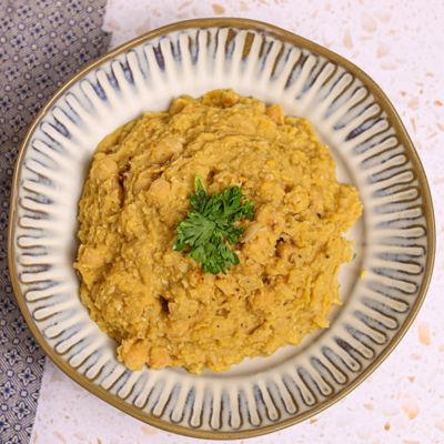 Garlic Chickpea Mash