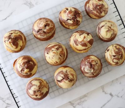 Banana Choc Marble Swirl Muffins