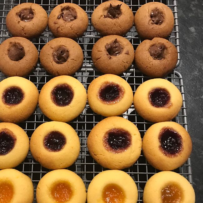 Jam Nutella Drop Biscuits