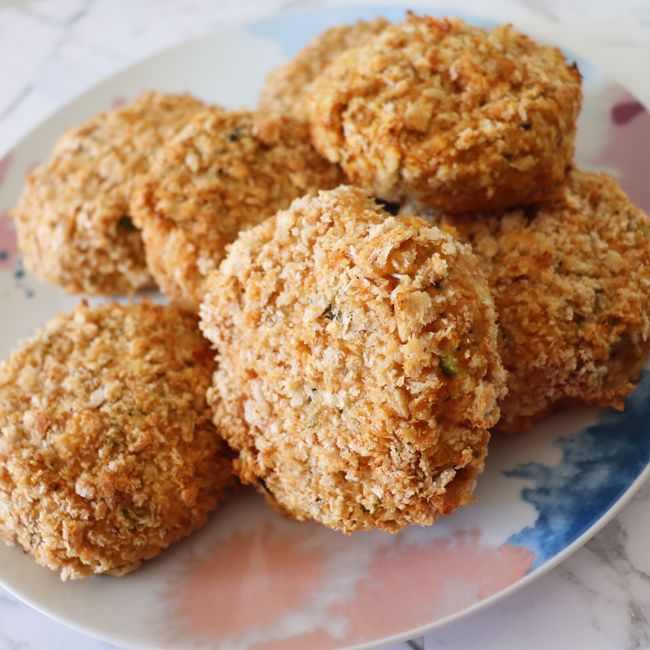 Oven Baked Parmesan Sweet Potato Fish Cakes