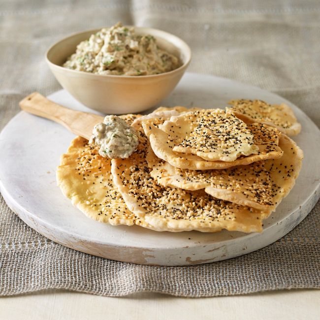 Lavosh With Eggplant Dip