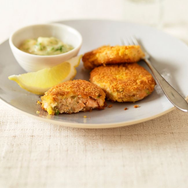 Mini Fishcakes With Coriander Mayonnaise