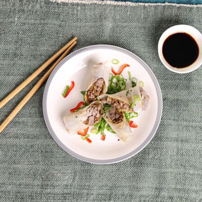 Gluten Free Spring Rolls with Diced Beef