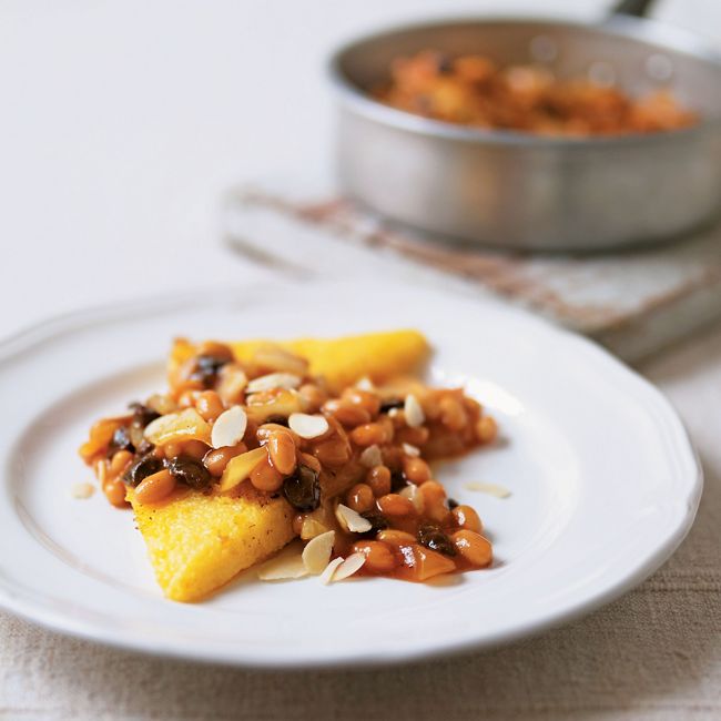 Boston Baked Beans On Polenta