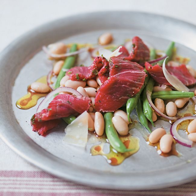 Beef Carpaccio & Bean Salad