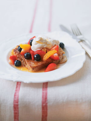 Sweet French Toast With Berries & Orange yoghurt