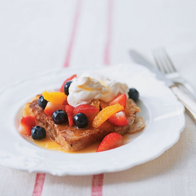 Sweet French Toast With Berries & Orange Yoghurt