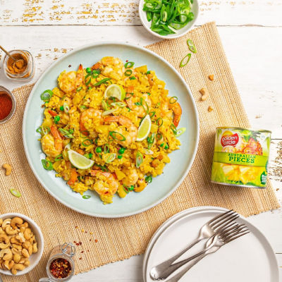 Thai-Inspired Golden Circle Pineapple and Prawn Fried Rice