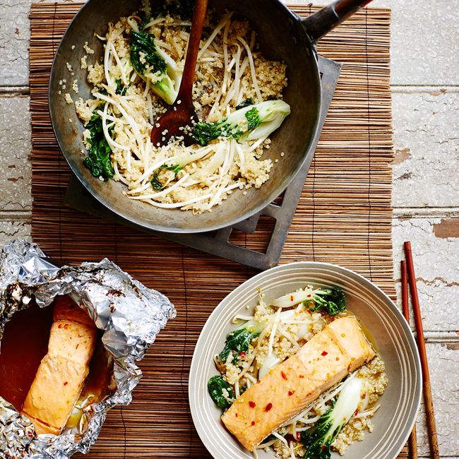 Sweet & Spicy Salmon And Quinoa Stir-fry