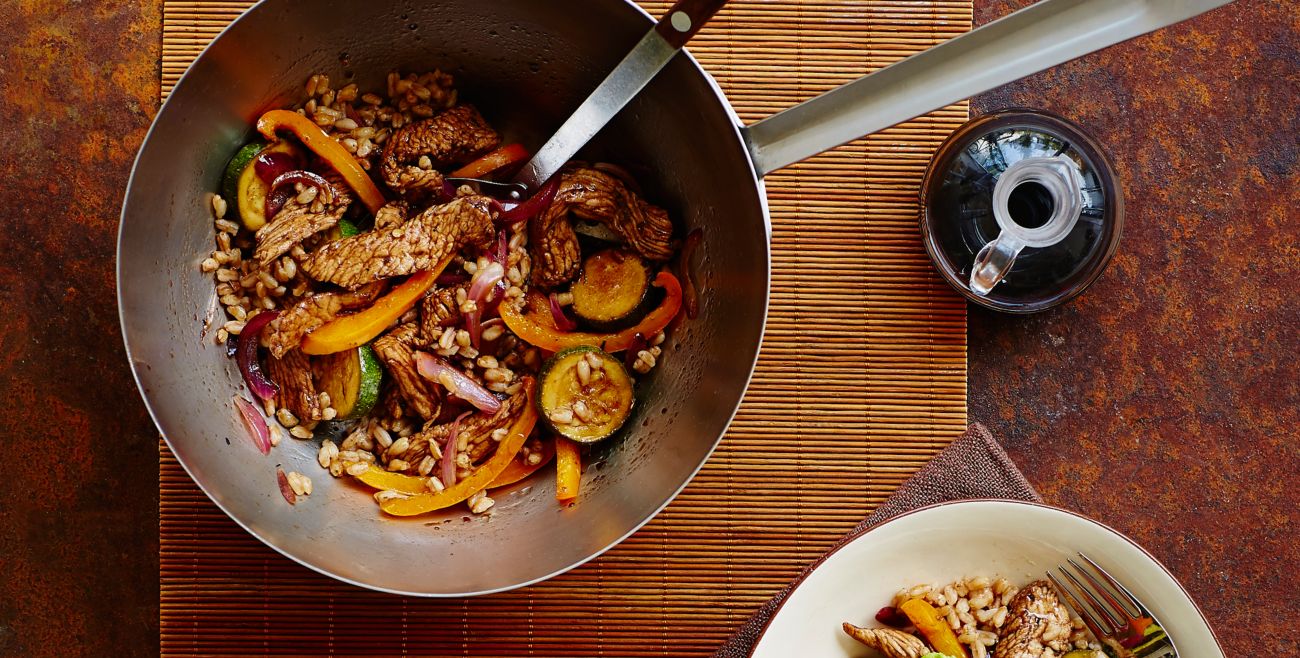 Turkey & Balsamic Stirfry With Farro Recipe Woolworths