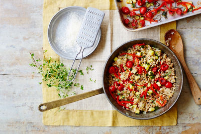 Roasted Vegetable Farro Risotto