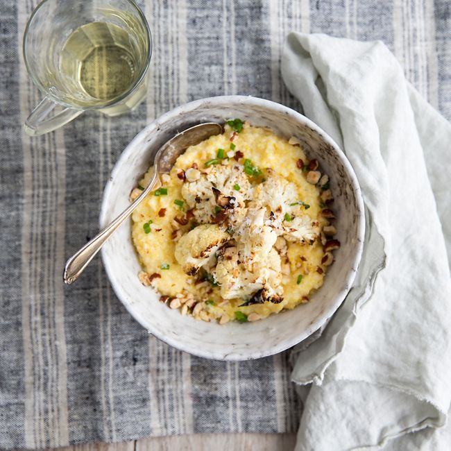 Cauliflower Hazelnut Polenta