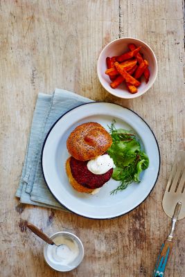 Seeded Beetroot & Buckwheat Burgers