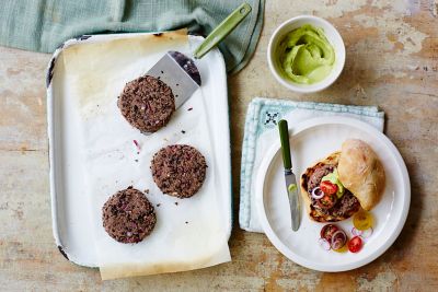 Amaranth Black Bean Burgers With Avocado Cream