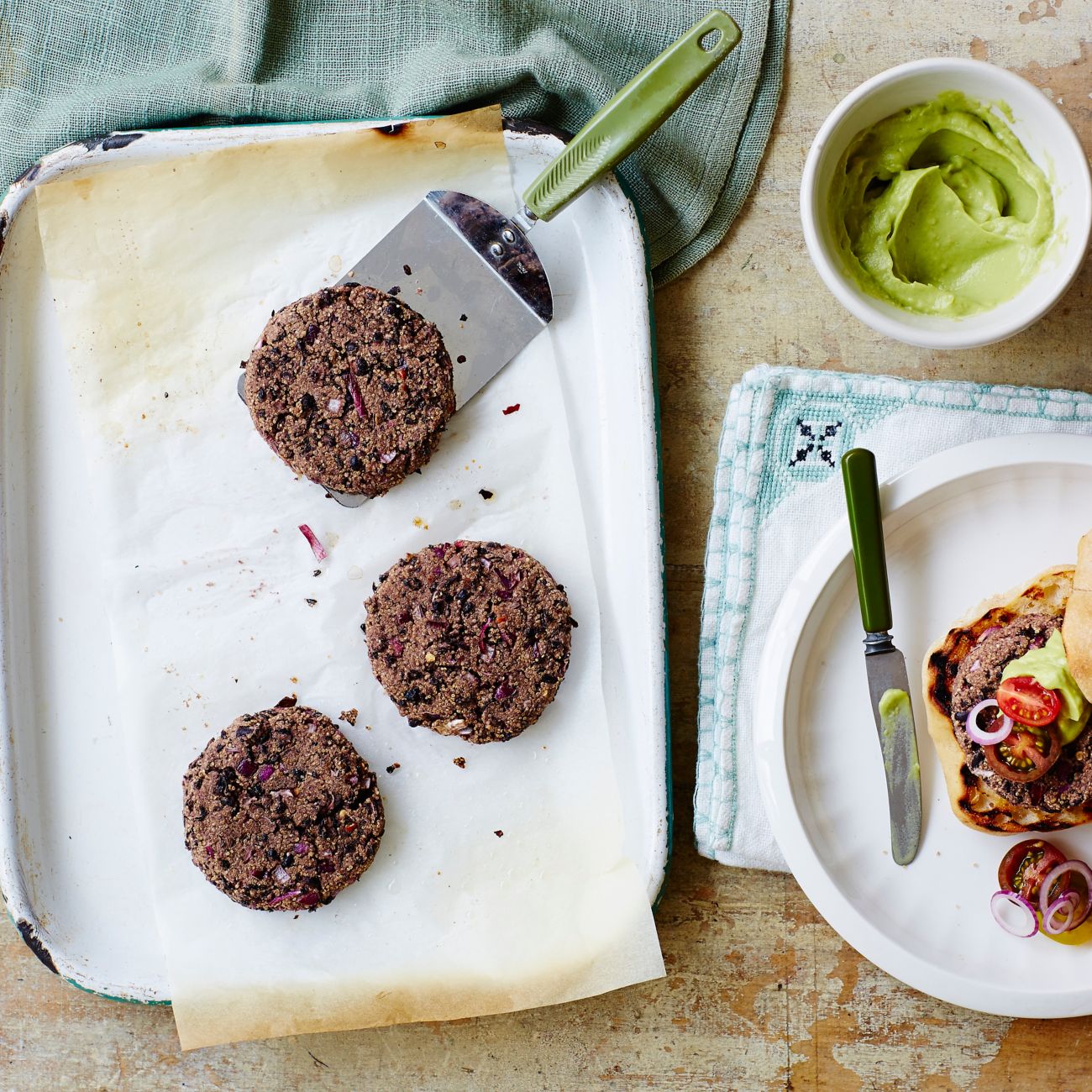 Amaranth Black Bean Burgers With Avocado Cream Recipe Woolworths