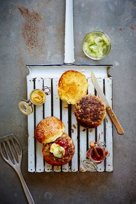 Beef & Barley Burgers