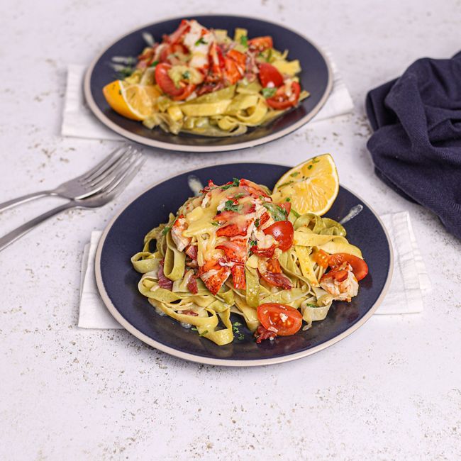 Grilled Lobster with Brown Butter Pasta