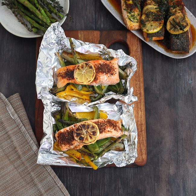 Grilled Salmon in Foil