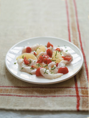 Halibut Ceviche With Grapefruit & Chillies