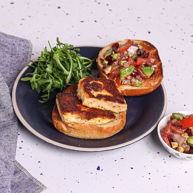 Halloumi Burger with Beetroot