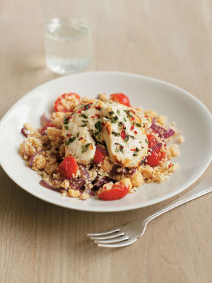 Grilled Haloumi With Warm Couscous Salad