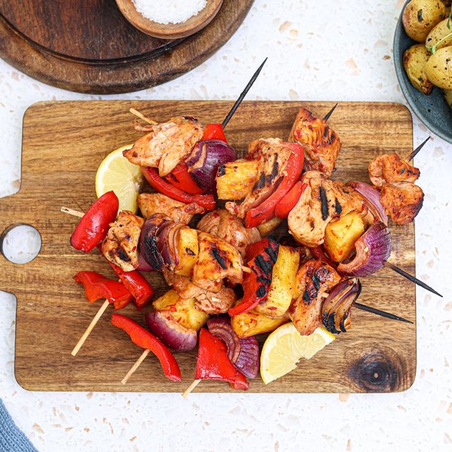 Hawaiian Chicken & Pineapple Skewers
