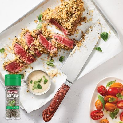Herb and pranko crusted beef rump steak