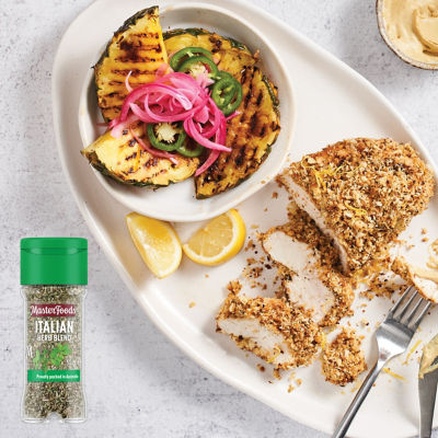 Herb and pranko crusted chicken breast 
