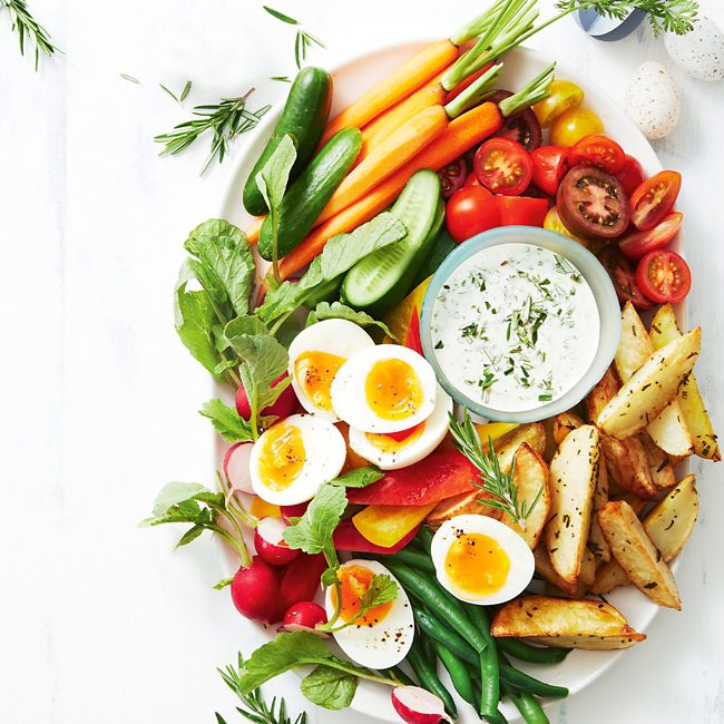 Herbed Mayo Dip With Vegetable Crudités
