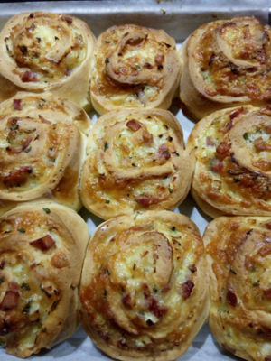 Cheese and Bacon Scrolls
