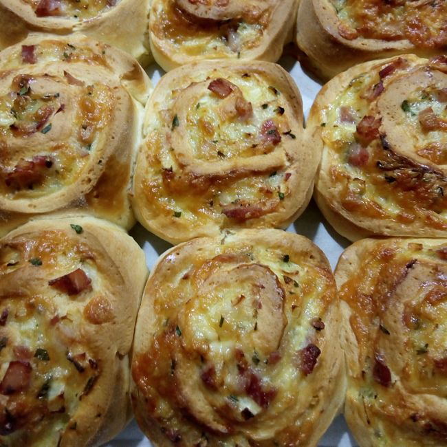 Cheese and Bacon Scrolls