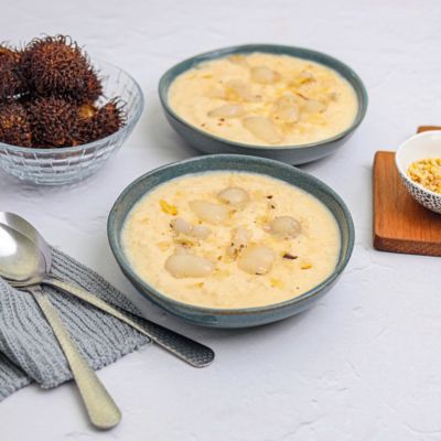 Honey, Almond & Lychee Rice Pudding