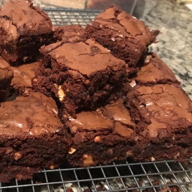 Triple Choc Macadamia Brownie