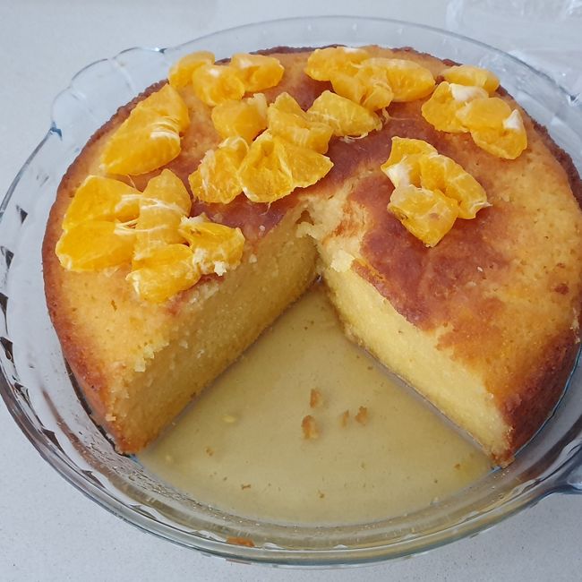 Sour Cream and Mandarin Syrup Cake