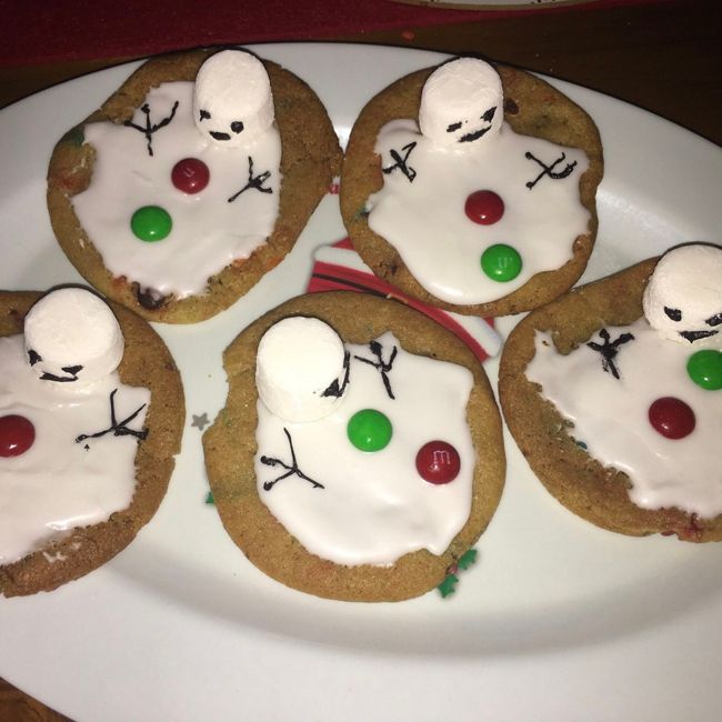 Melted Snowman Cookies