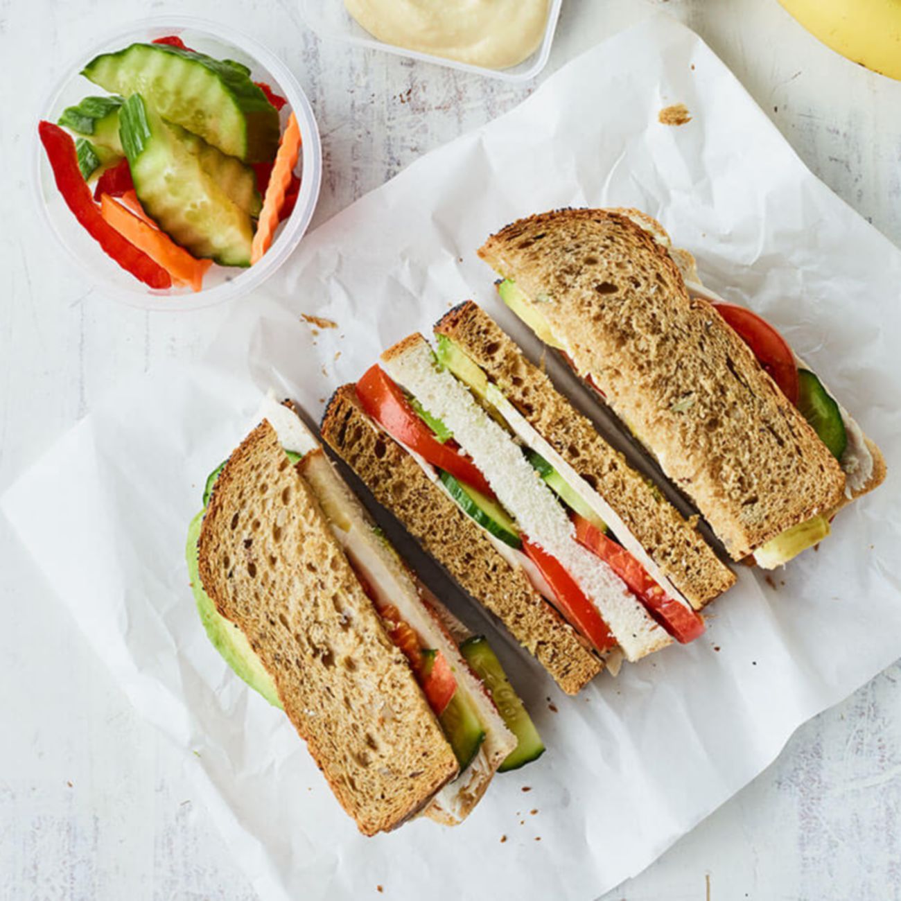 Easy Triple Decker Finger Sandwiches