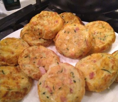 Cauliflower, cheese and bacon fritters