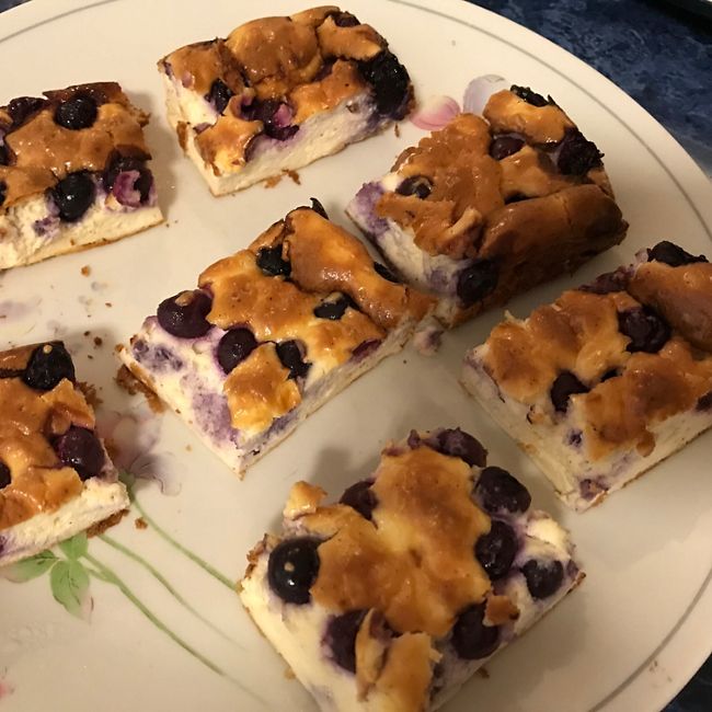 Blueberry Cheesecake Slice