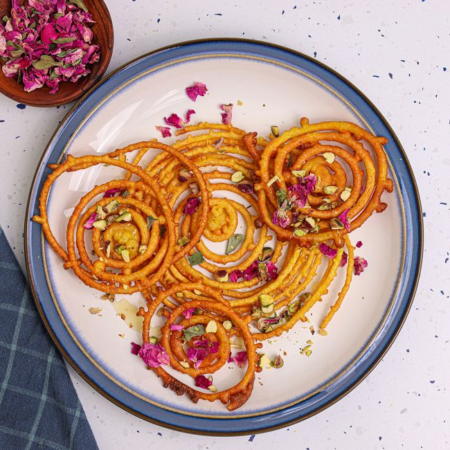 Jelebi with Rosewater
