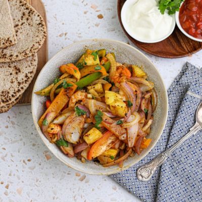 Jerk Prawn Sheet Pan