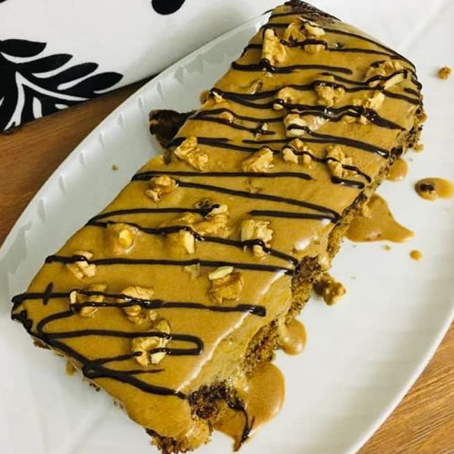 Walnut Espresso Date Cake
