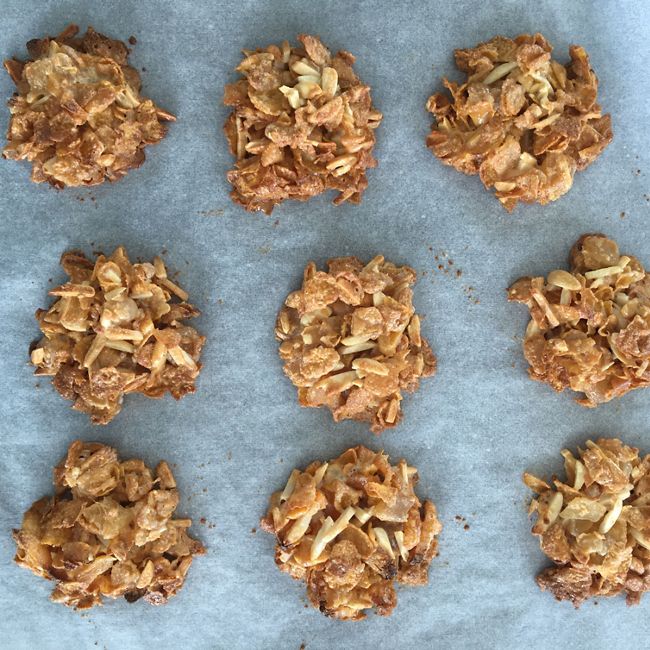 Ginger, Almond and Cornflake Cookies