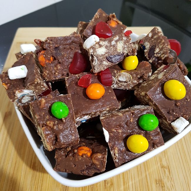Malteaser Chocolate Fridge Cake Slice