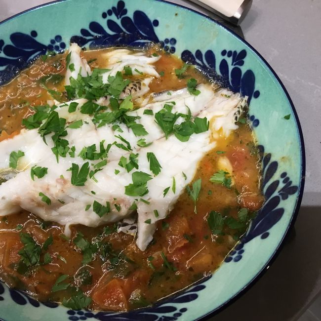 Fish Simmered in Spicy Tomato Broth
