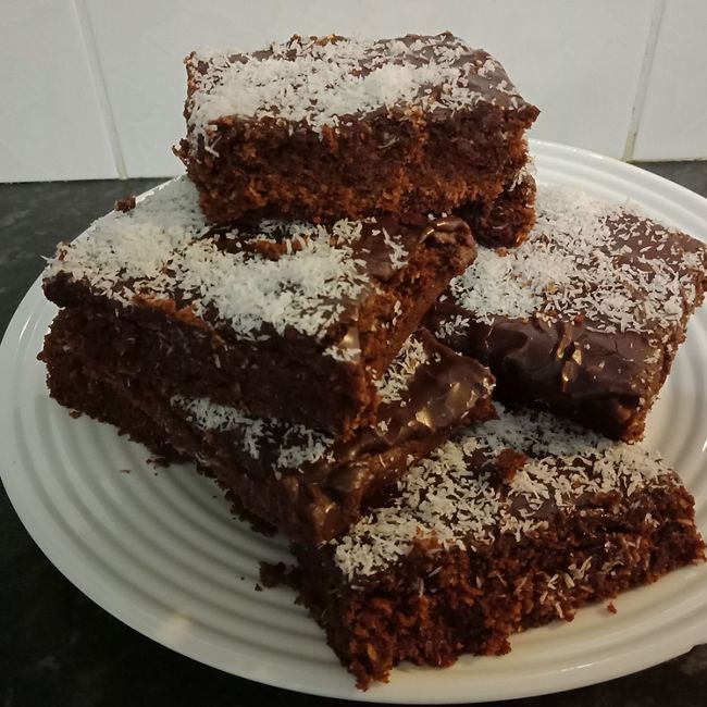 Easy Chocolate Coconut Slice