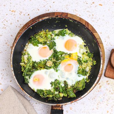 Kale & Brussels Sprout Baked Eggs