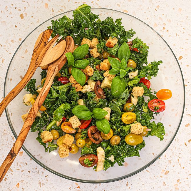 Kale & Olive Burrata Salad