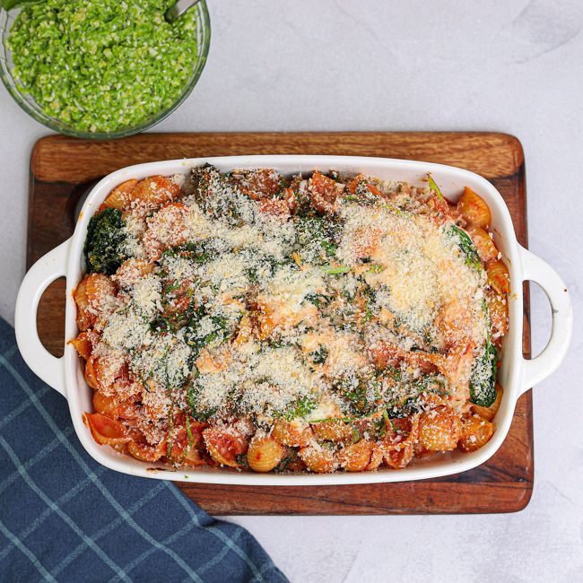 Kale, Spinach & Ricotta Pasta